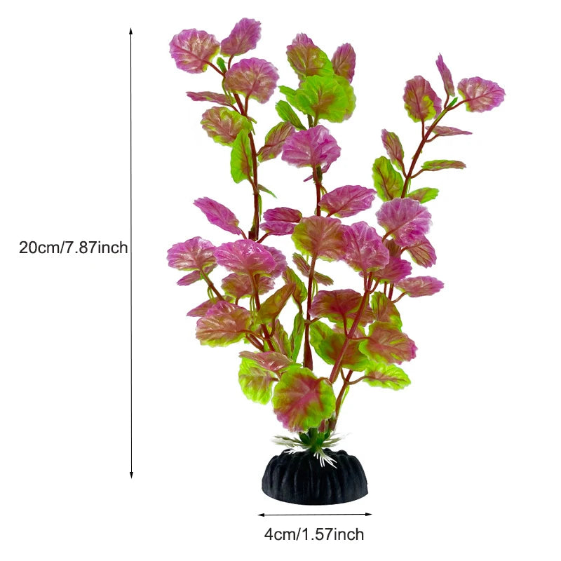 Artificial Aquarium Plants – Plastic Aquatic Underwater Plants for Fish Tank Decoration, Aquascaping & Aquarium Accessories