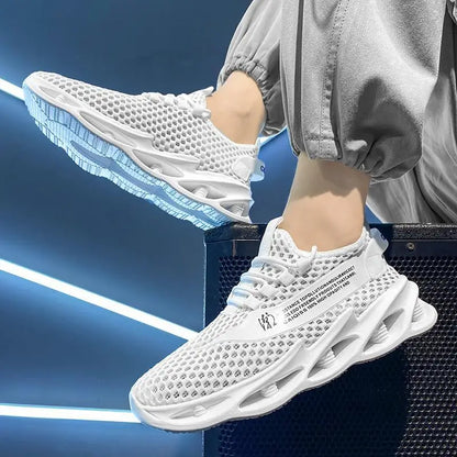Men's Breathable Mesh Running Sneakers Lightweight Casual Walking & Tennis Shoes