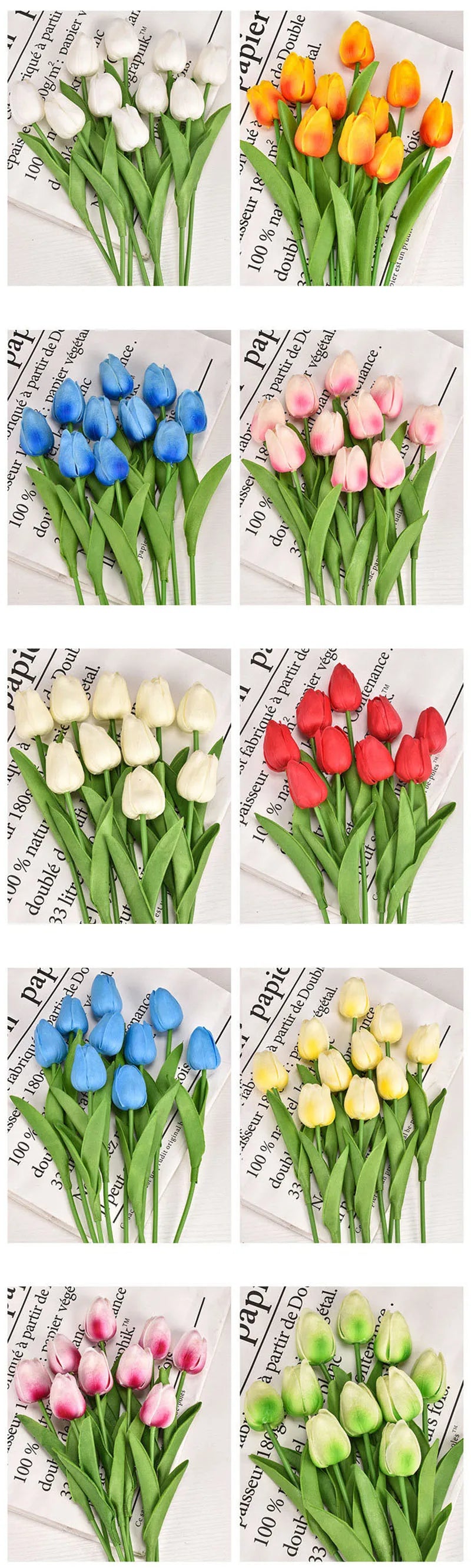 3/5/10/20pcs Real Touch Artificial Tulip Flowers – Realistic Faux Tulip Bouquet for Wedding Decor, Home Decoration, Floral Arrangements & DIY Projects