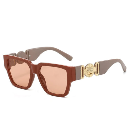 2026 Luxury Designer Sunglasses for Women Men Vintage Square Leopard Print Shades UV400 Outdoor Travel