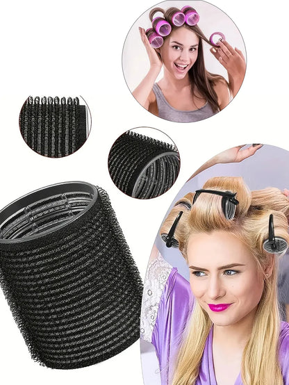 6PCS Heatless Hair Curler Set – Self-Gripping Roller Curlers for DIY Hair Styling, Reusable Hairdressing Tools for Natural Hair & Wigs