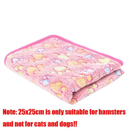 Soft Fluffy Pet Blanket – Warm Flannel Dog & Cat Sleeping Mat with Cute Paw Print Pattern, Cozy Comfortable Pet Bedding