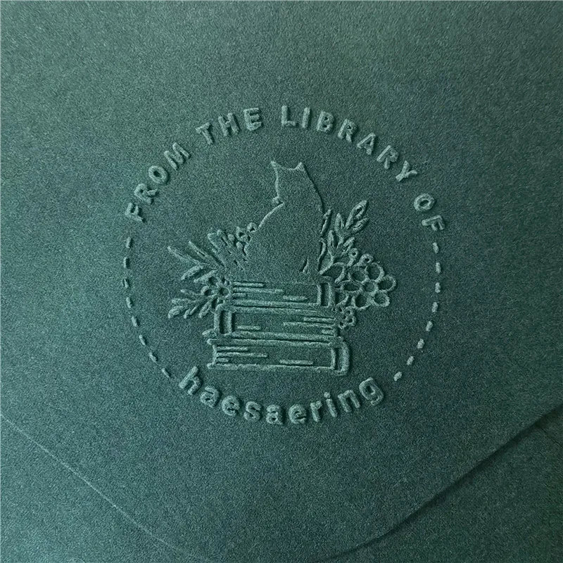 Custom Initials Embosser Stamp – Personalized Book & Wedding Embossing Seal for Address, Library & Gift Branding | Custom Paper Decor Accessory