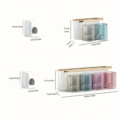 Wall-Mounted Toothbrush Holder – Self-Adhesive Toothbrush Storage Box for Bathroom, Medicine Cabinet & Dorm Room Organization