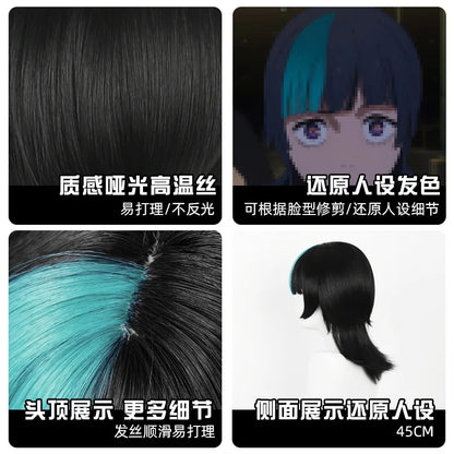 So-ki Ro-ro Inspired Synthetic Cosplay Wig – Medium Straight with Realistic Scalp Top (Party/Daily Costume Wig)