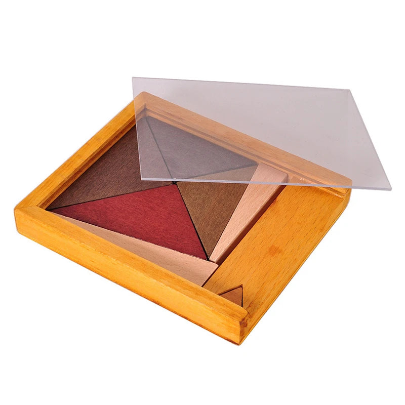 Casse-tête Tangram en bois – Jeu de défi IQ classique pour adultes et enfants, jouet éducatif de résolution de problèmes, exercice de pensée créative et cadeau intellectuel