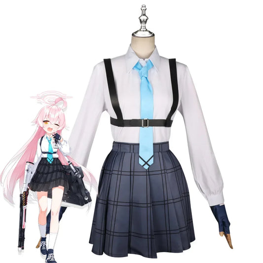 Disfraz de Cosplay de Takanashi Hoshino de Blue Archive – Conjunto Completo con Peluca | Atuendo de Juego de Rol de Anime