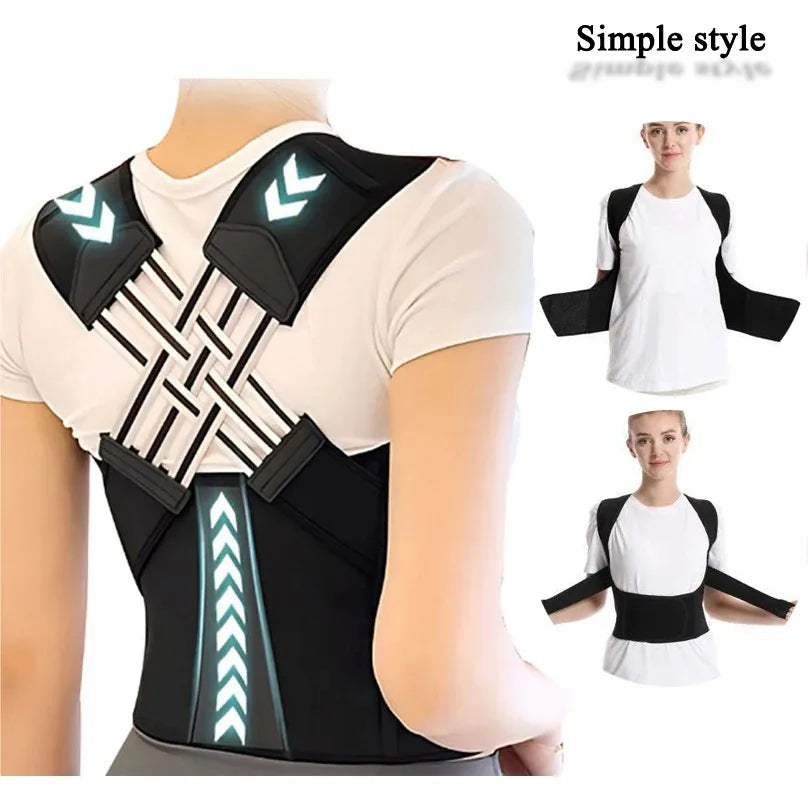 Ceinture correctrice de posture réglable – Soutien d'épaule respirant pour femmes, étudiants et enfants, soutien d'alignement du dos