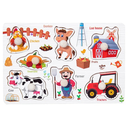Jouet de puzzle en bois Montessori pour bébé – Jeu d'apprentissage éducatif pour les tout-petits de 1 à 3 ans, activité de développement cérébral d'association de formes pour enfants, cadeau d'anniversaire et jouet d'apprentissage précoce