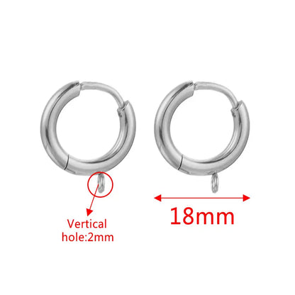 10-Piece Gold Stainless Steel Hoop Earring Hooks with Round Posts – DIY Earring Making Supplies & Jewelry Findings for Women