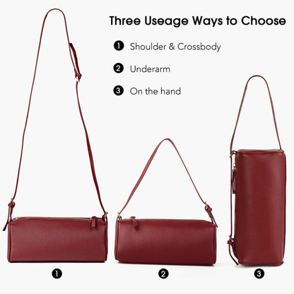 Donna-in Genuine Cowhide Leather Handbag – Women’s Full Grain Leather Top Handle Bag with Shoulder Strap, Luxury Soft Sheepskin Lining, Elegant Vintage Purse for Daily Use, Work & Fashion Styling