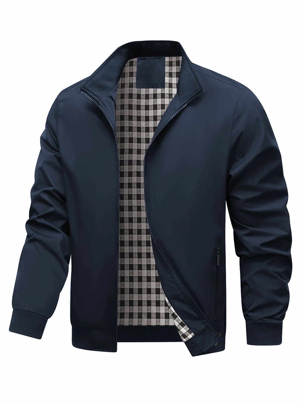 Men’s Plus-Size College-Style Jacket – Trendy Casual Outerwear for Spring & Autumn, Fashionable Everyday Coat