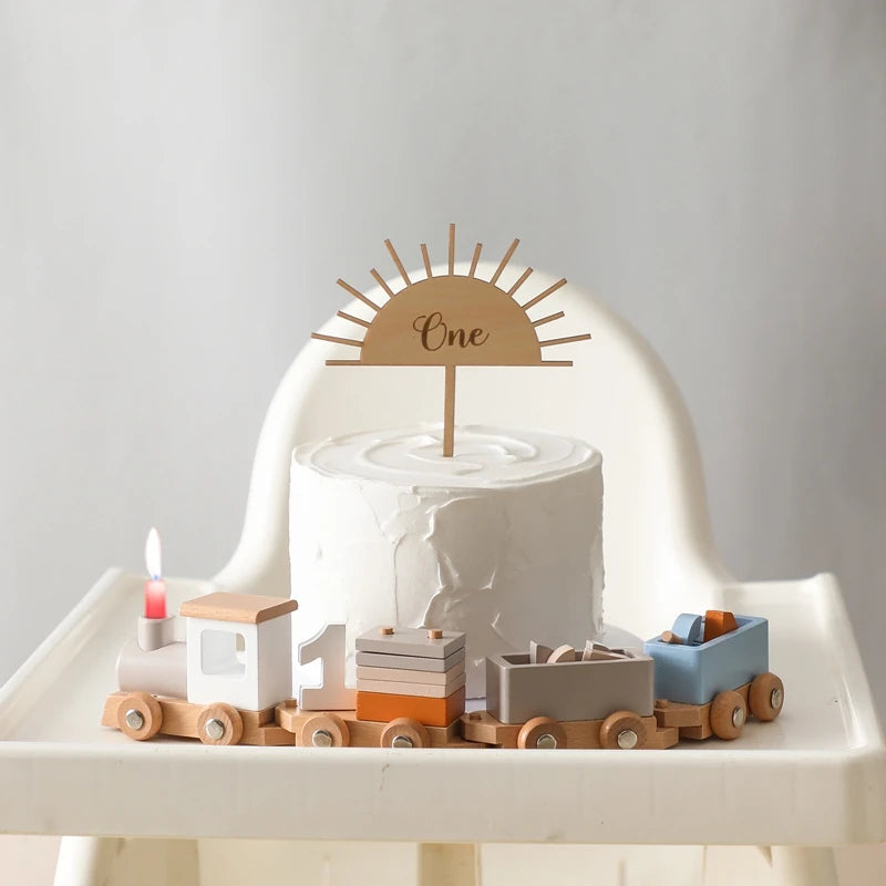 Juguete de Tren de Madera Montessori – Carrito Educativo para Bebés con Bloques Numéricos, Juguete de Madera para el Aprendizaje Temprano, Regalo de Actividad de Aprendizaje Preescolar para Niños Pequeños