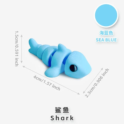 10/50 unidades de figuras de mini animales impresas en 3D – Modelos de simulación de dibujos animados móviles, juguetes coleccionables bonitos, decoración de escritorio y set de regalo de cumpleaños