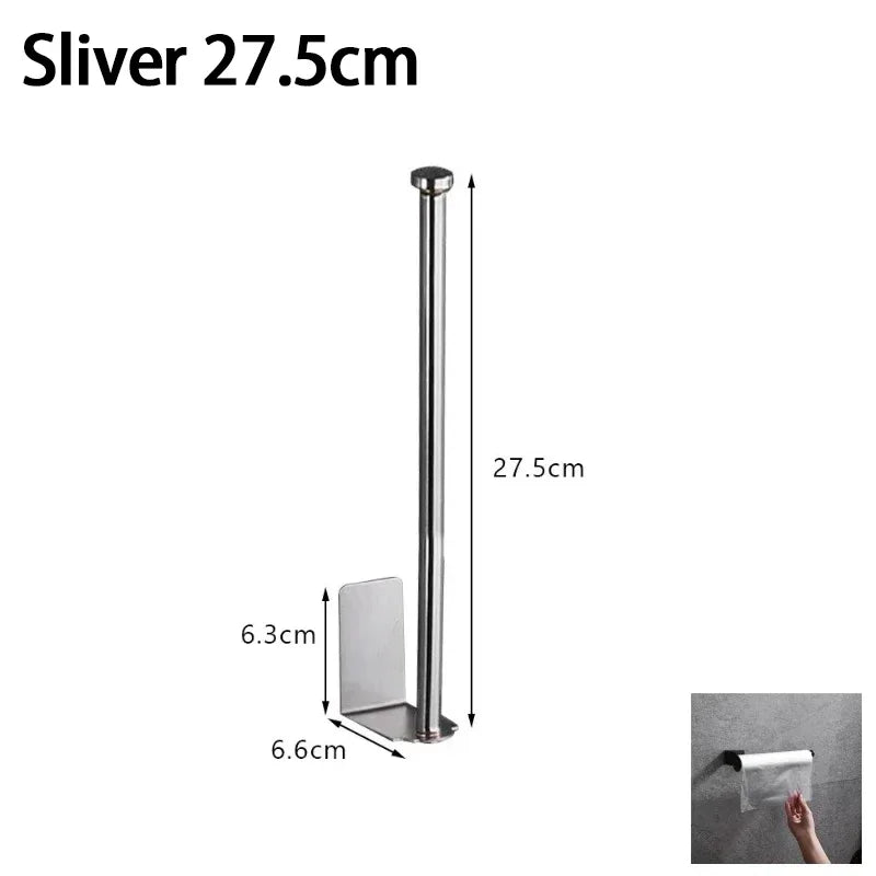Stainless Steel Under Sink Organizer – Kitchen Towel Holder & Paper Towel Storage Rack