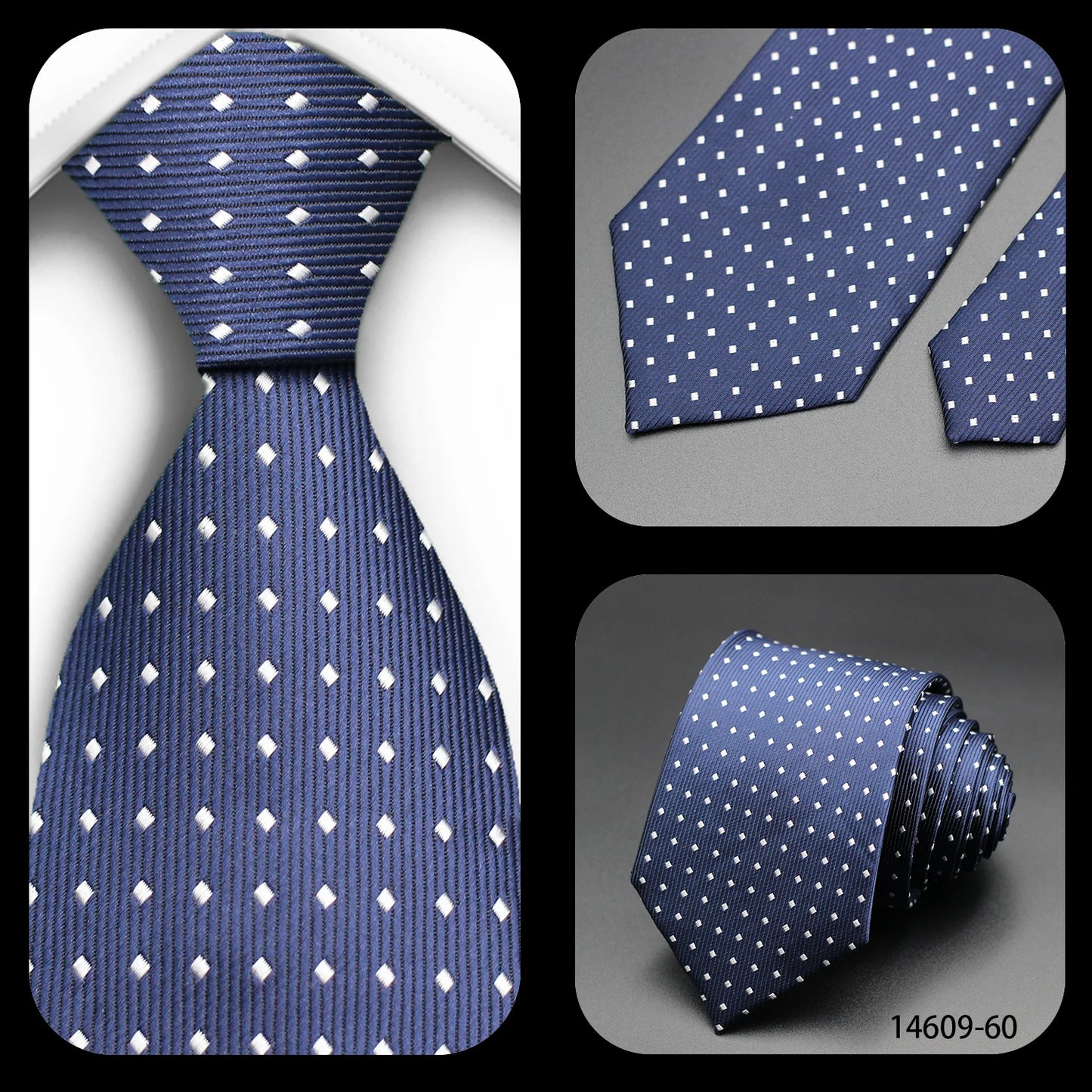 Corbata Floral de Puntos para Hombre – Corbata Casual de Moda Azul Roja Amarilla para Negocios, Bodas y Ocasiones Formales | Accesorio de Regalo