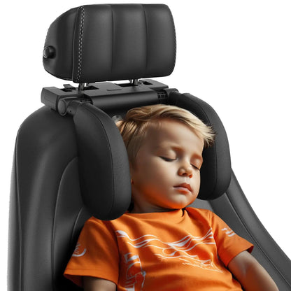 Adjustable Memory Foam Car Headrest Pillow – 180° Rotating Neck Support Cushion for Travel, Road Trips & Comfortable Car Sleeping