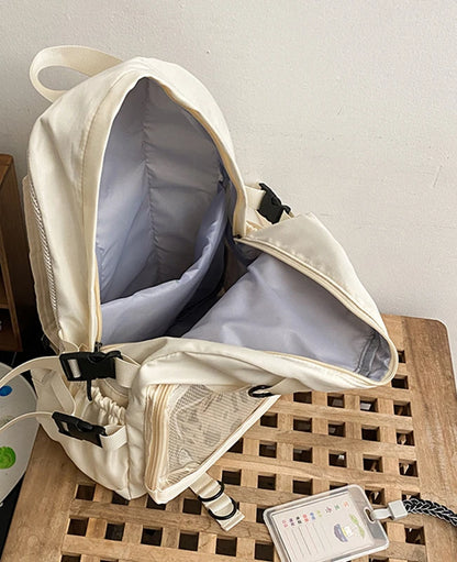 Mochila Ita Kawaii Estilo Collage – Mochila Escolar Transparente con Bolsillo en Forma de Corazón para Adolescentes, Mochila de Moda Japonesa JK, Mochila para Laptop para Mujeres, Bolso de Hombro para Estudiantes Estilo Harajuku 2024