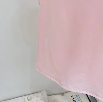 Zjaiss 2026 T-shirt col rond mode été sexy basique uni à manches courtes pour femme style coréen décontracté streetwear