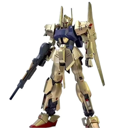 HG 1/144 Hyaku Shiki Champagne Gold Model Kit – Spray-Painted Zeta Mobile Suit Assembly Model, Collectible Mecha Display Decor & Gift