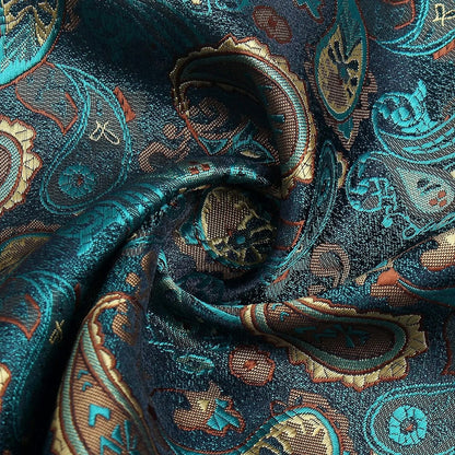 Corbata de seda 100% con diseño floral de Paisley para hombre con pañuelo de bolsillo, pasador de corbata y gemelos en caja de regalo