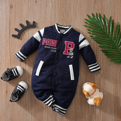 0-18M Baby Short Sleeve Jumpsuit – Soft & Comfortable Embroidered Letter Romper for Boys & Girls, Casual Summer Newborn Outfit