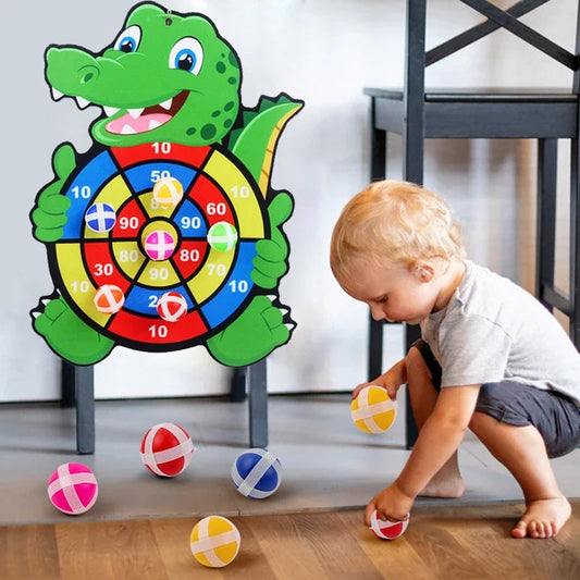 Jeu de fléchettes éducatif pour bébés avec balles collantes – Jeu de sport Montessori d'intérieur pour enfants (3-7 ans)