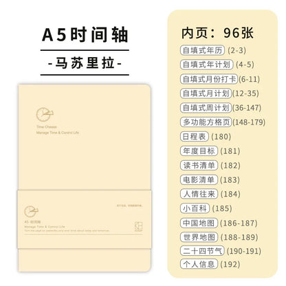 Kinbor Undated Weekly Planner – Portable Daily, Monthly & Schedule Journal Notebook