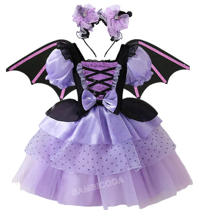 2026 Gothic Lolita Witch Costume Dress – Japanese-Inspired Ruffle Bow Princess Dress for Halloween, Christmas & Parties