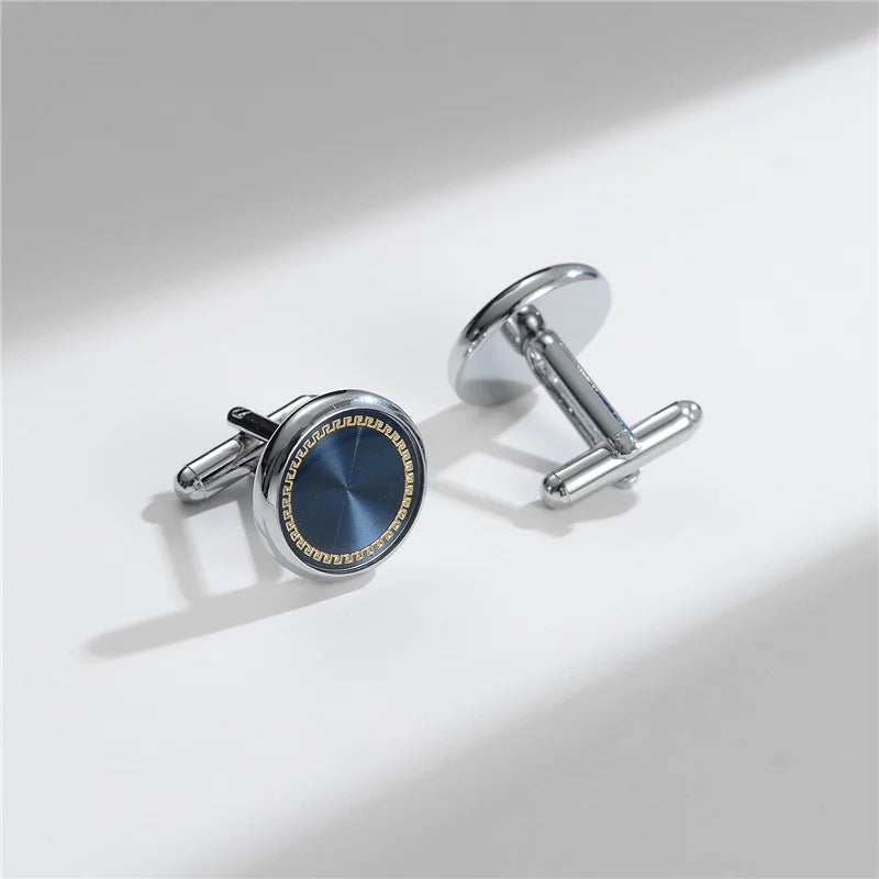 Luxury Copper Cufflinks for Men – Round & Square Shirt Cuff Links for Wedding, Business & Formal Wear | Men's Fashion Accessories Gift