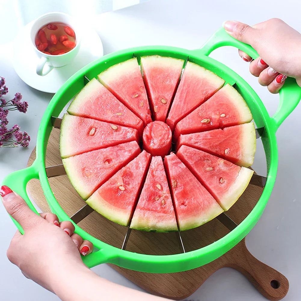 Manual Watermelon Slicer Cutter – Stainless Steel Labor-Saving Fruit Slicing Tool, Large Fruit Divider for Watermelon & Melons, Kitchen Gadget