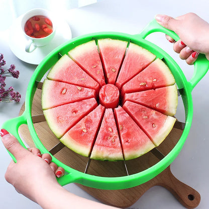 Manual Watermelon Slicer Cutter – Stainless Steel Labor-Saving Fruit Slicing Tool, Large Fruit Divider for Watermelon & Melons, Kitchen Gadget