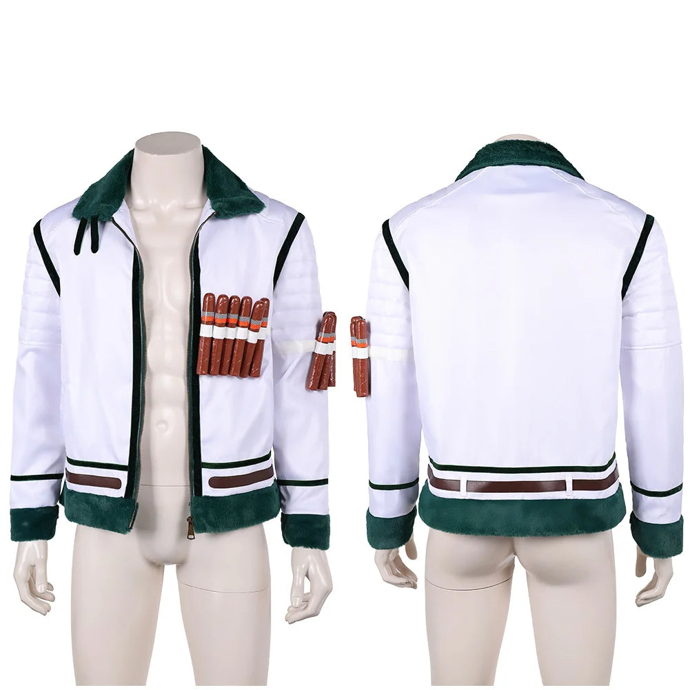 One Piece Smoker Inspired Marine Captain Cosplay Costume – Coat Jacket Outfit for Halloween, Carnival & Party Roleplay