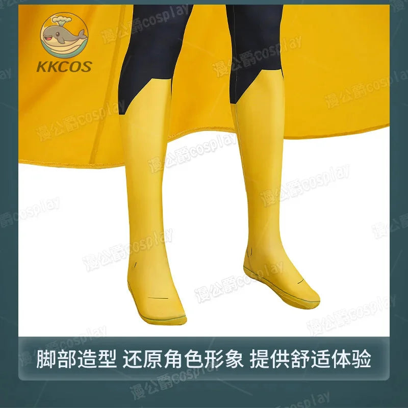 Invincible Inspired Sinister Mark Cosplay Costume – Men’s Yellow Uniform Disguise Outfit for Anime Halloween, Carnival & Party Roleplay