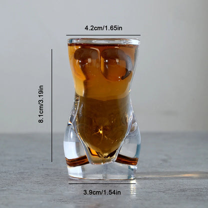 Funny Transparent Crystal Whiskey Glass, Unique Sexy Design Drinking Cup, Vodka Shot Glass, Coffee, Juice, Cocktail and Beer Glassware, Creative Bar Drinkware Gift