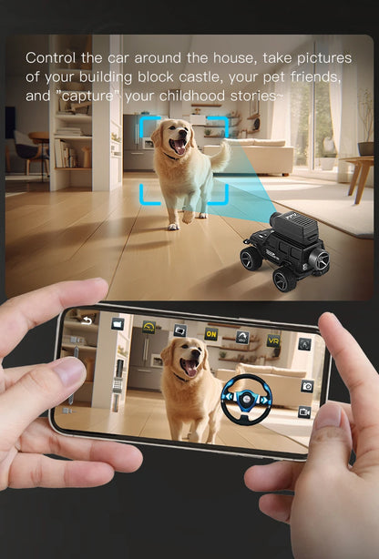 1:64 Mini RC Car with Camera – 2.4G Remote Control Racing Stunt Car with WiFi App Control for Kids