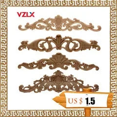 Appliques décoratives en bois moulé – Boiseries murales sculptées pour meubles, armoires, coins et décoration intérieure