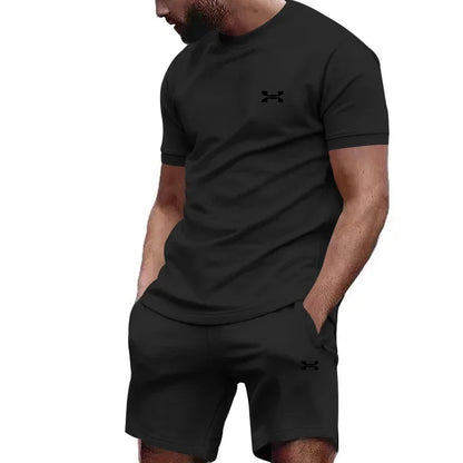Men's Summer T-Shirt & Shorts Set – Casual 2-Piece Streetwear Outfit, Breathable Athletic Tracksuit for Everyday Wear