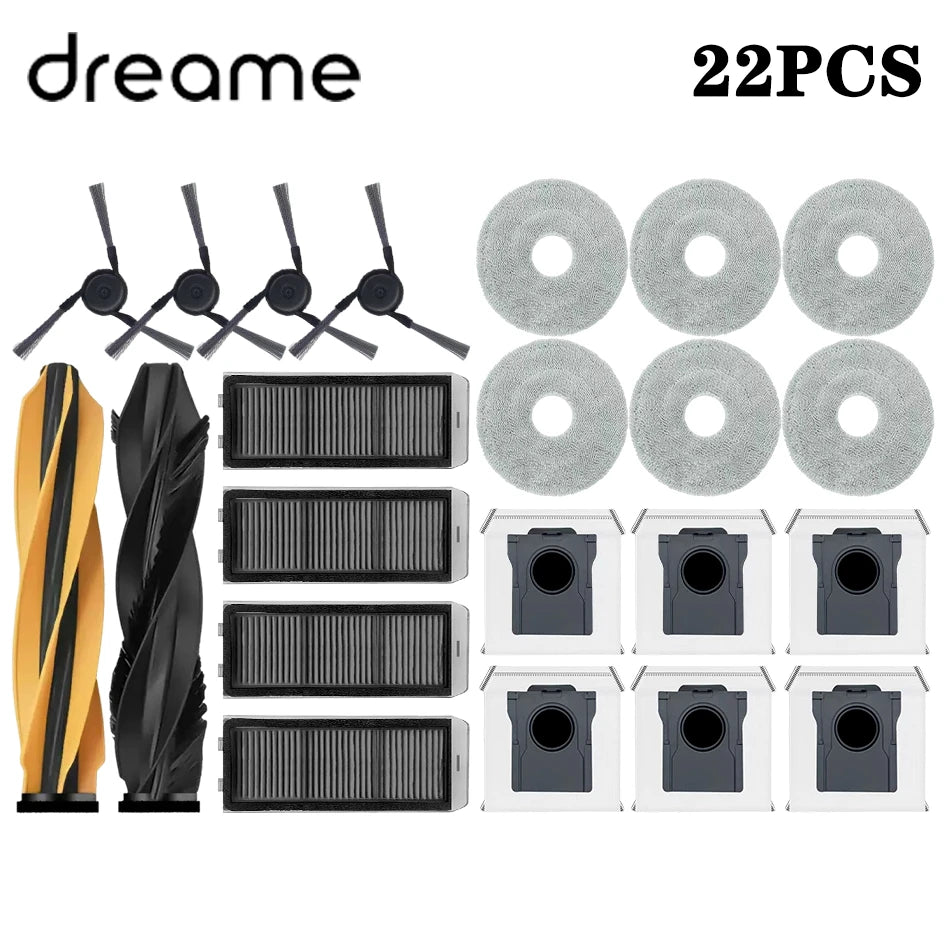 Kit de repuestos para Dreame X50 Ultra, X50 Master, L50 Pro Ultra, L40s Pro Ultra y MOVA V50 Ultra – Cepillo principal, filtro HEPA, paños de fregado y bolsas para polvo