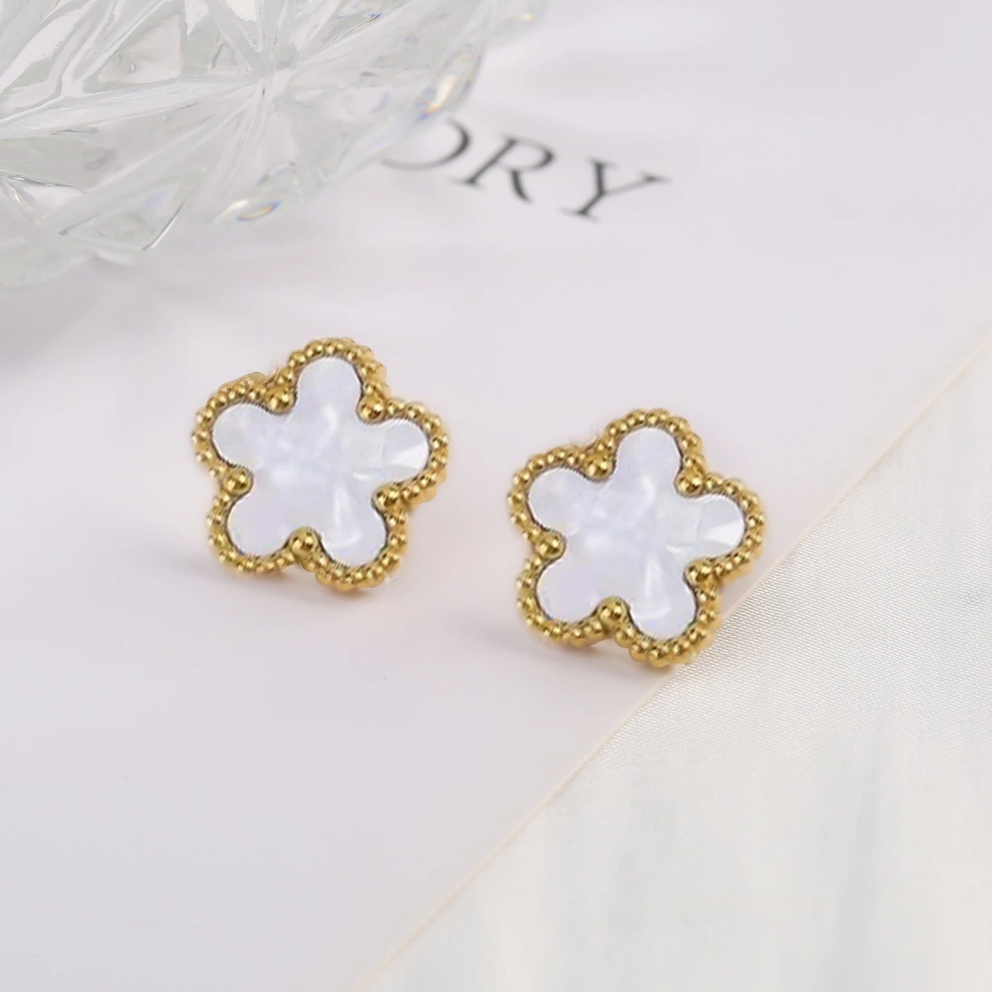 Stainless Steel Five Leaf Flower Clover Bracelet for Women Girls Adjustable Laser Petal Classic Brand Jewelry Gift