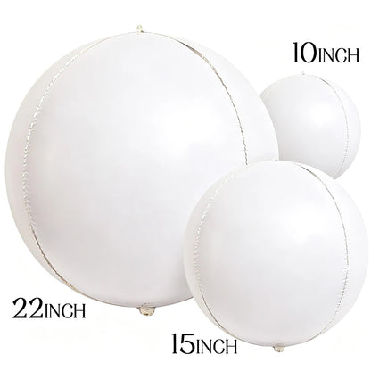 Globos metálicos redondos de aluminio 4D – Decoraciones para fiestas de cumpleaños, bodas y revelaciones de género en oro rosa y plata