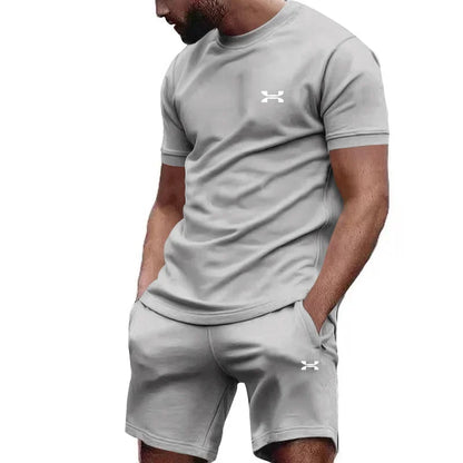 Men's Summer T-Shirt & Shorts Set – Casual 2-Piece Streetwear Outfit, Breathable Athletic Tracksuit for Everyday Wear