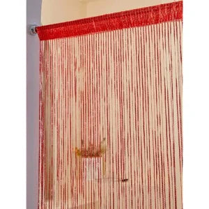Cortina decorativa de hilos – Separador de ambientes con borlas para puertas, ventanas y decoración del hogar