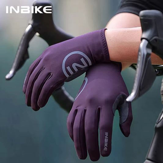 Guantes de ciclismo INBIKE 2024 – Guantes de bici de forro polar con dedos completos y acolchado de gel para hombre, accesorios de invierno con pantalla táctil para ciclismo de carretera y MTB