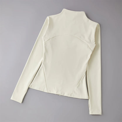 Women’s Yoga & Running Sports Jacket – Long Sleeve Windbreaker Activewear Sweatshirt for Workout & Training