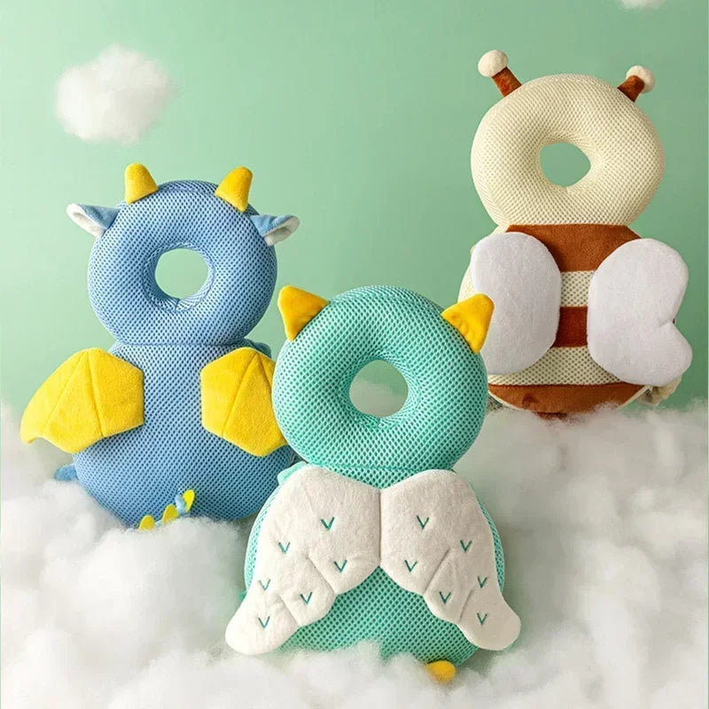 Mochila protectora de cabeza para bebé – Cojín de seguridad de abeja ángel para 1-3 años, almohada protectora anticaída