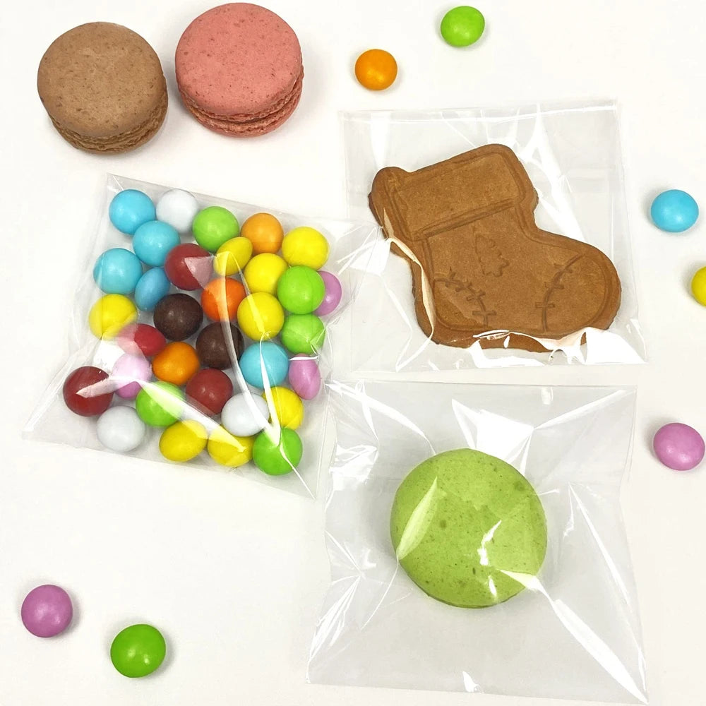 100/1000PCS Bolsas OPP transparentes autoadhesivas – Bolsas de celofán transparentes para joyería, regalos, galletas y dulces | Bolsas de plástico resellables