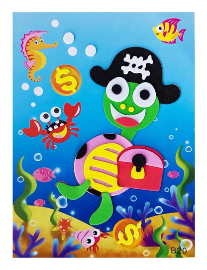 10/20PCS Pegatinas de Animales 3D de Goma EVA – Juego de Manualidades de Puzle de Dibujos Animados para Niños, Juguete Educativo Creativo, Regalo de Actividad Artística de Múltiples Diseños