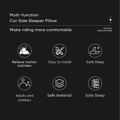 Adjustable Memory Foam Car Headrest Pillow – 180° Rotating Neck Support Cushion for Travel, Road Trips & Comfortable Car Sleeping