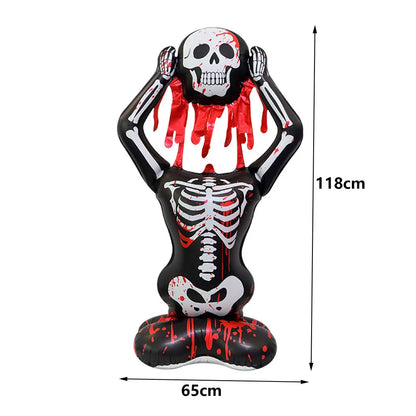Large Halloween Standing Foil Balloons – Haunted House, Castle, Skull, Coffin & Witch Mylar Balloons for Halloween Party Decorations